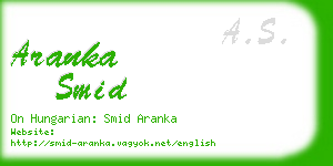 aranka smid business card